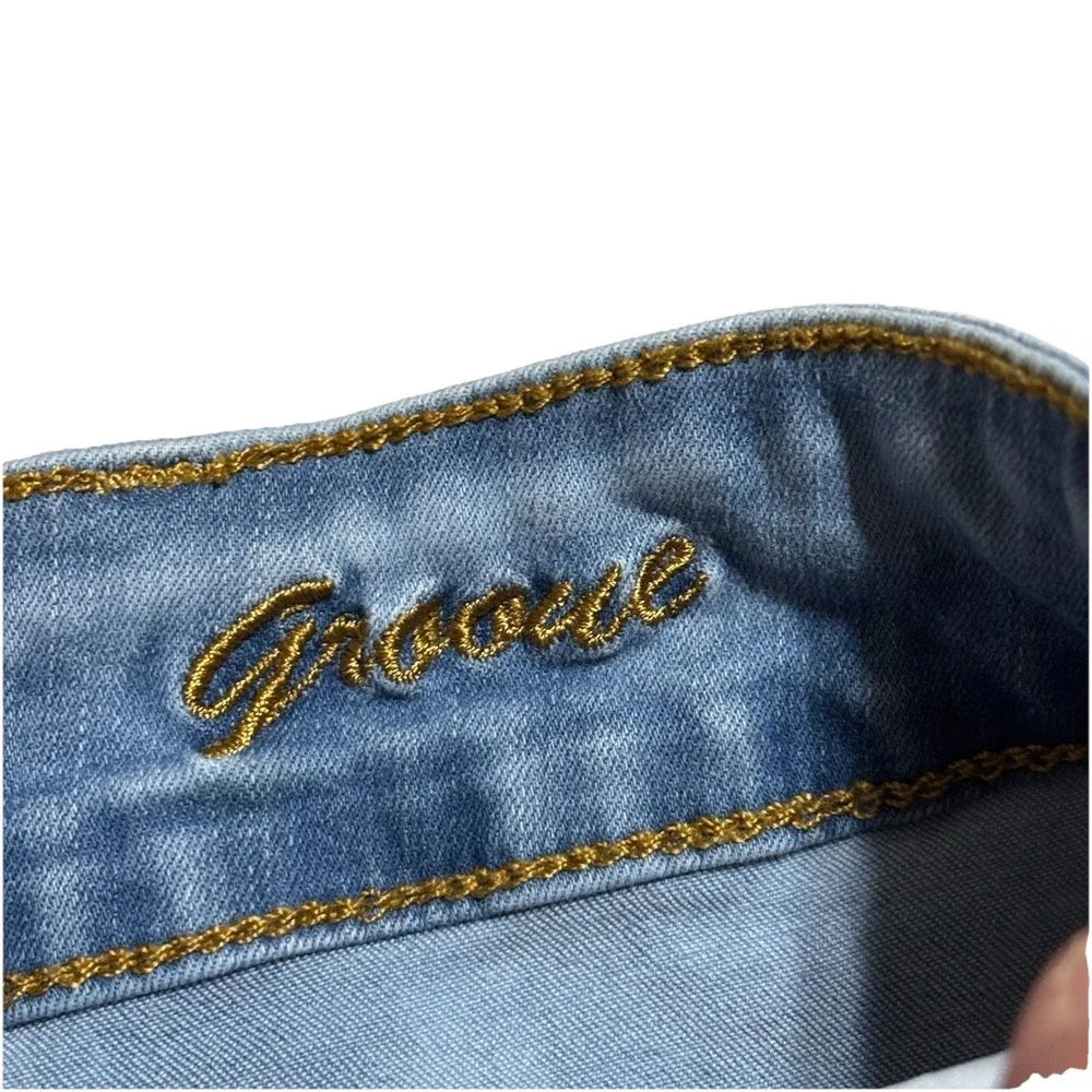 Cowgirl Tuff Groove Women's Vintage Flare Jeans Size 26‎ Light Blue